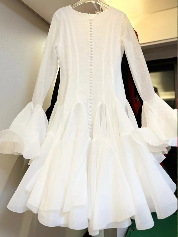 Ruffled Hem A-Line Dress