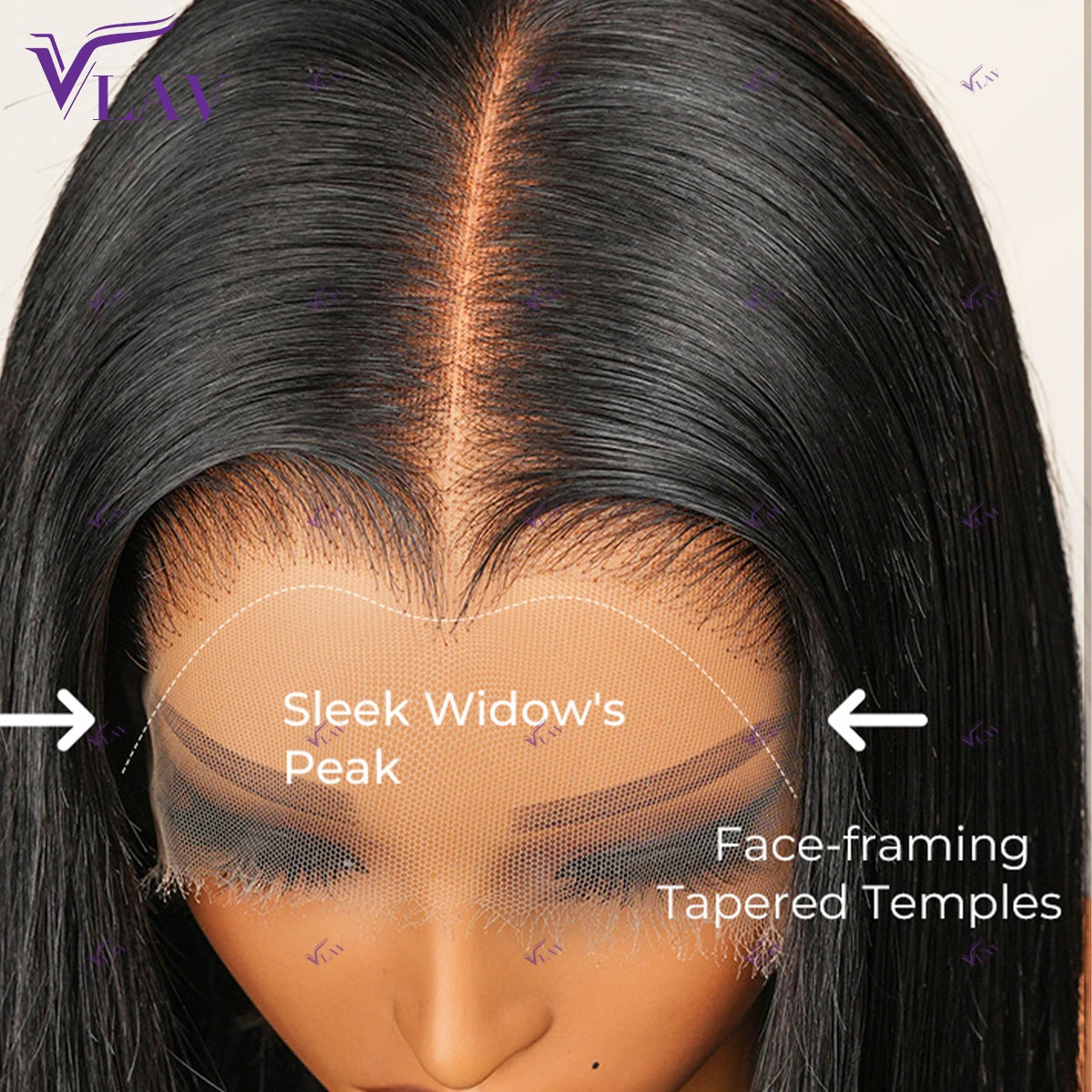 Silky Straight 400 Density Glueless HD Lace Frontal Preplucked Wig for Women