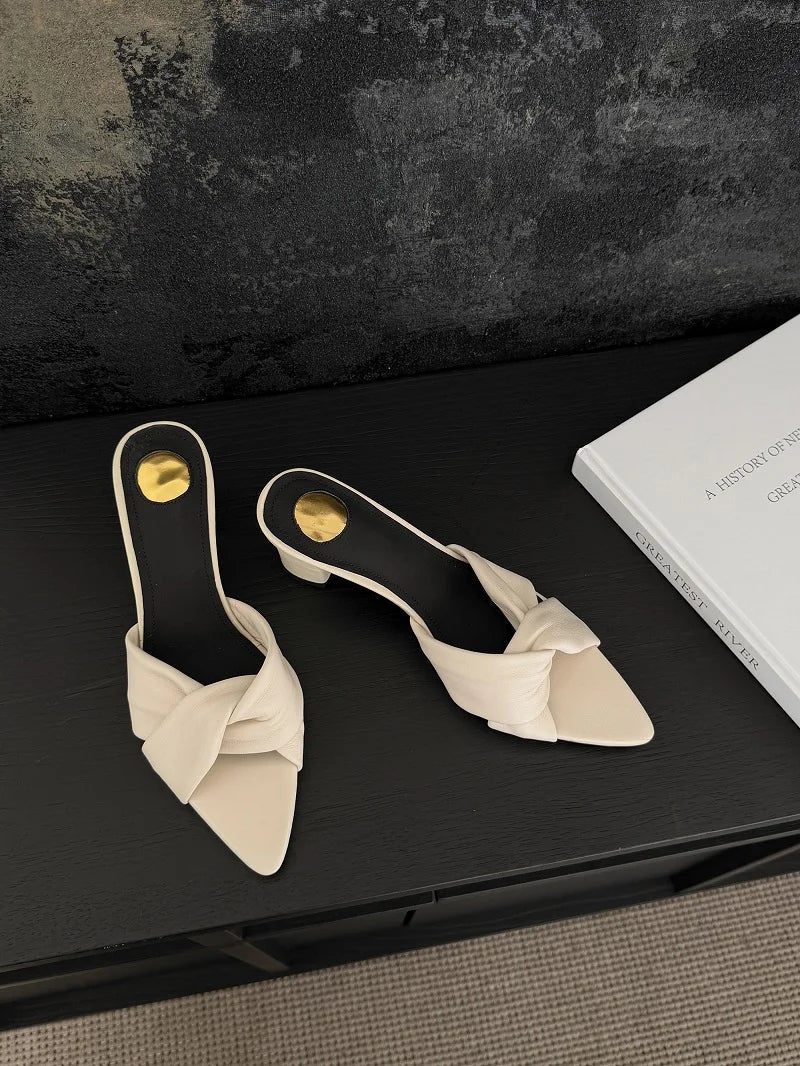 Genuine Leather Back Strap Summer Sandals for Women