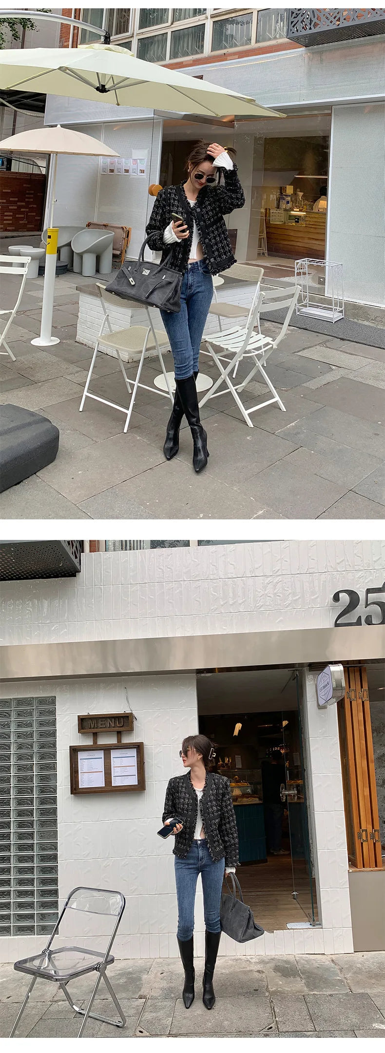 Square Heel Over The Knee Boots