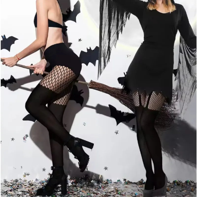 Gothic Fishnet Thigh High Stockings