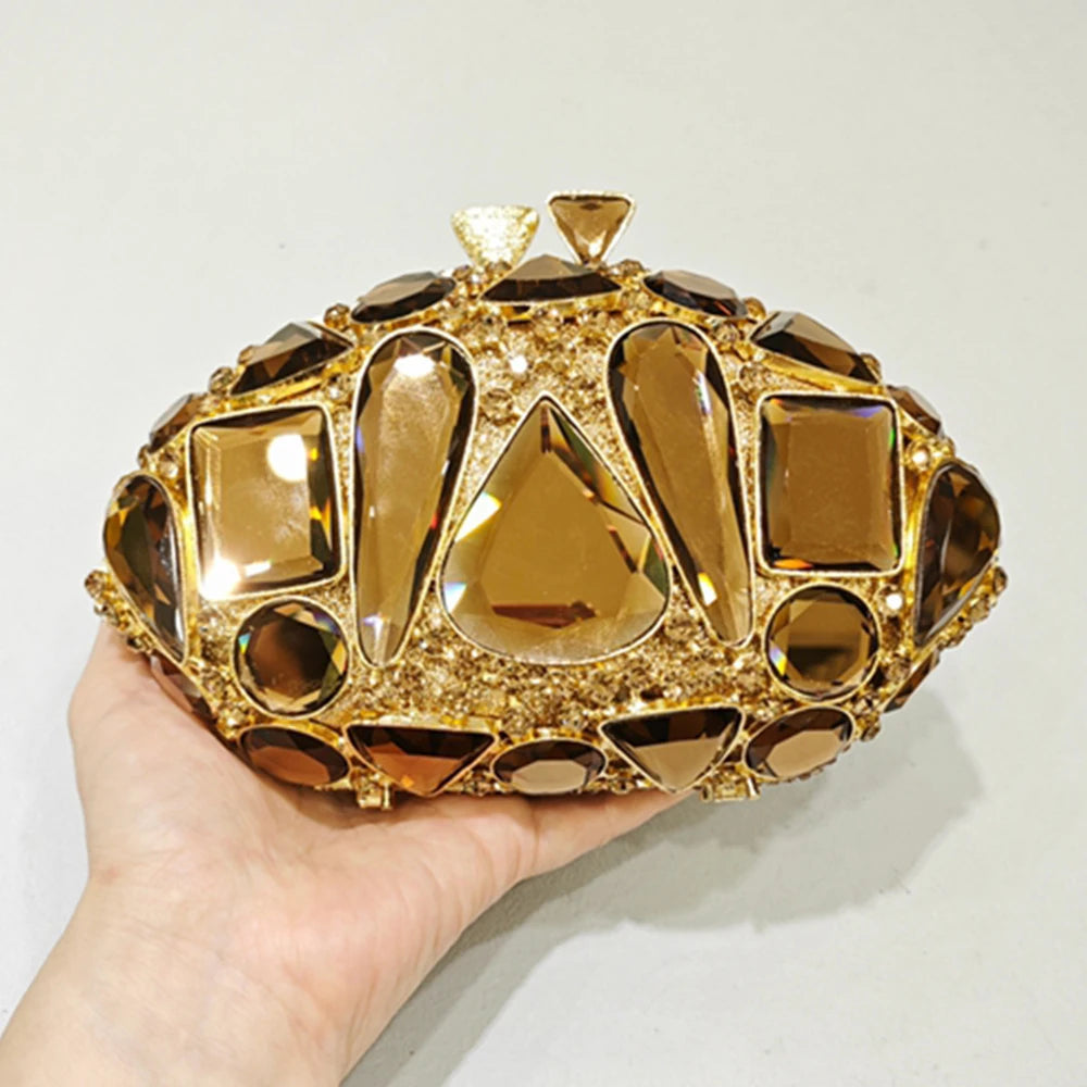 New Large Rhinestone Evening Bag Crystal Dinner Bag WHTUOHENG  Diamond Clutch Women's Bag Luxury Formal Party Bags And Handbags
