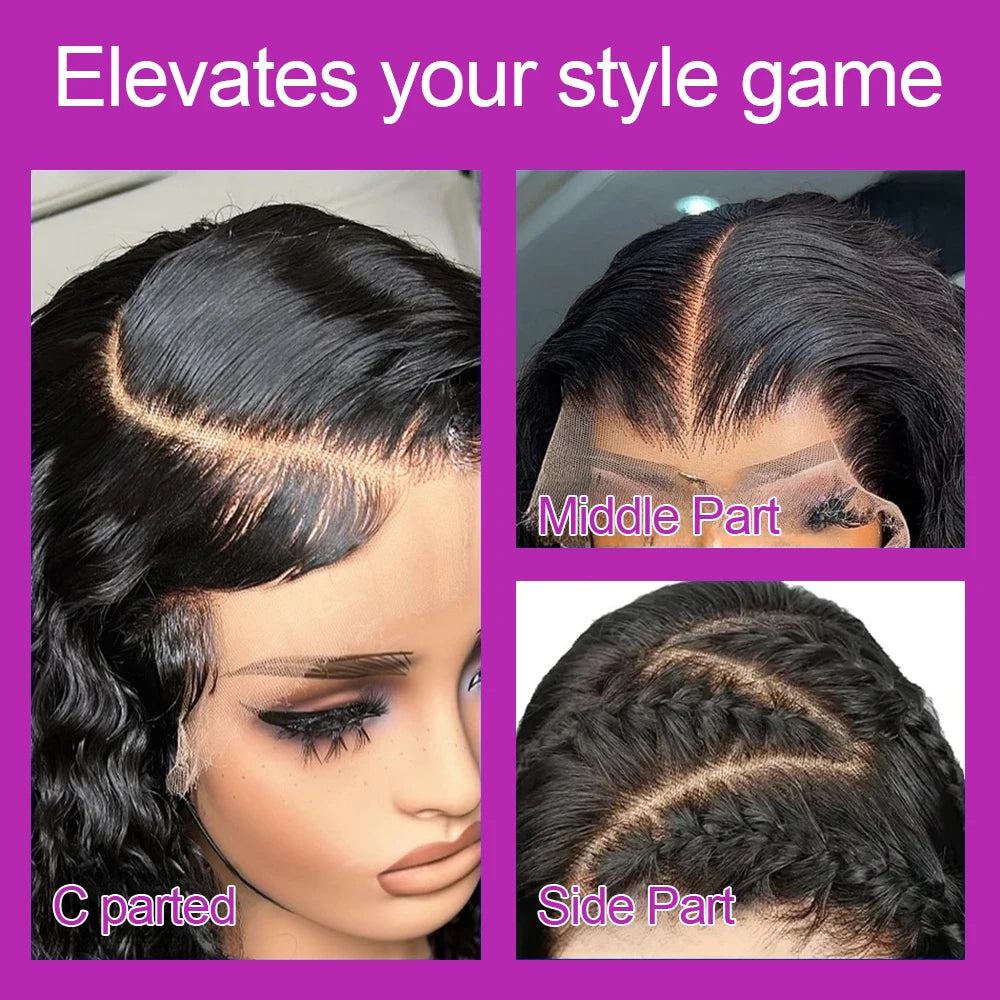 Deep Wave Bob Wig (10–16 Inch Options)