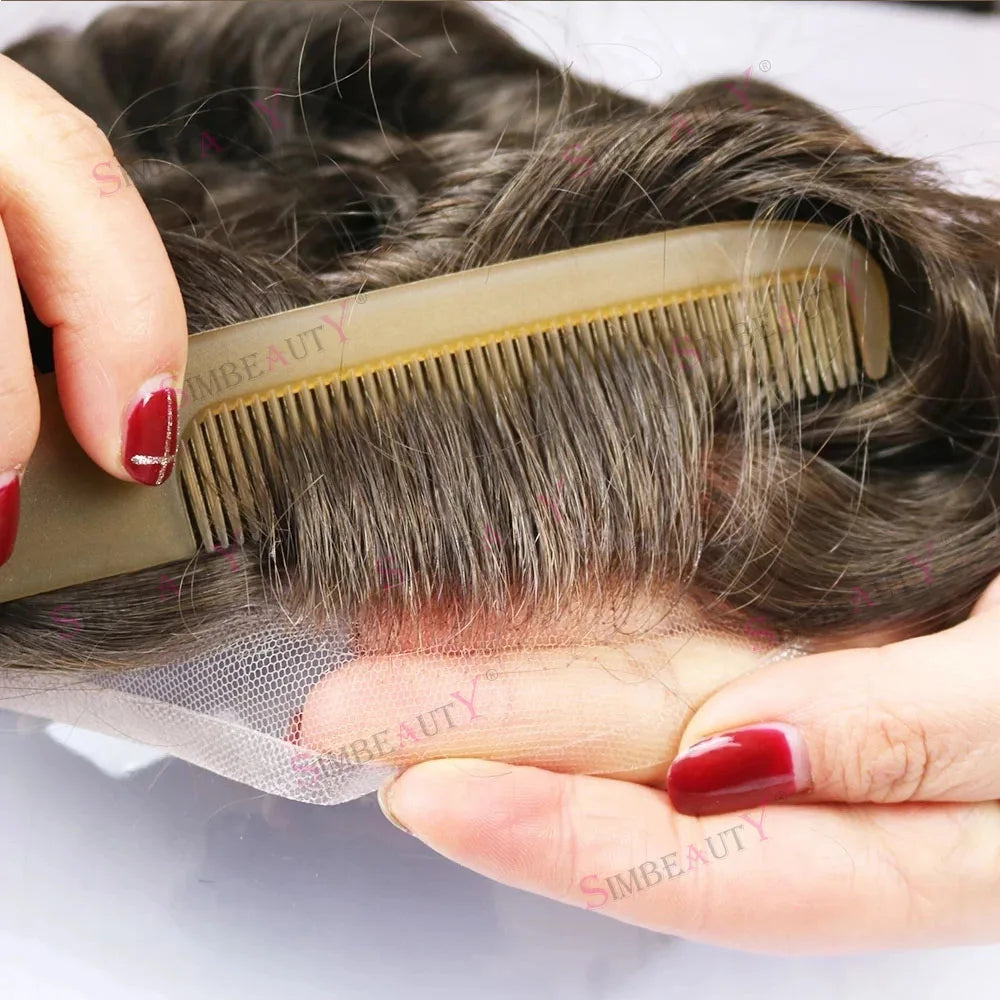 Natural Hairline Lace Front Remy Human Hair Toupee for Women
