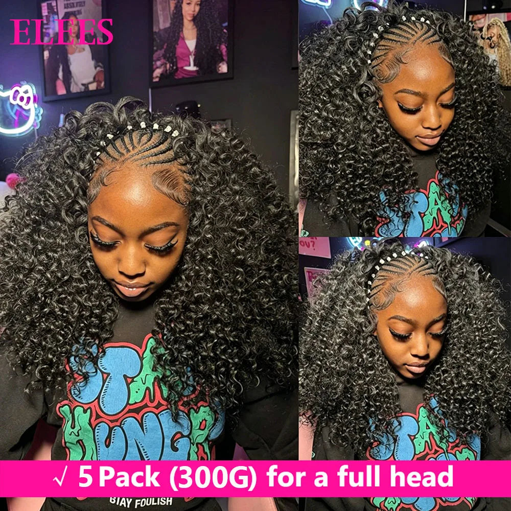 Deep Wave Human Hair Braiding Extensions for Women