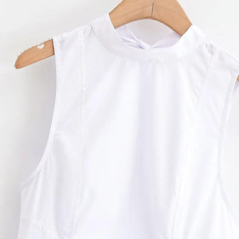 Casual Lace Up Sleeveless Floor-Length Dress for Women