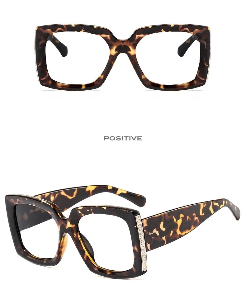 Oversized Square Blue Light Reading Glasses for Women