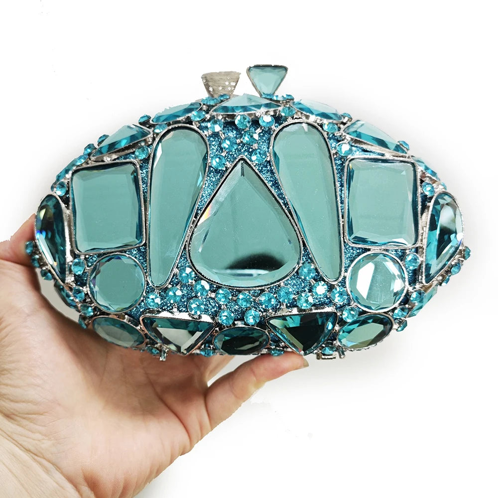 New Large Rhinestone Evening Bag Crystal Dinner Bag WHTUOHENG  Diamond Clutch Women's Bag Luxury Formal Party Bags And Handbags