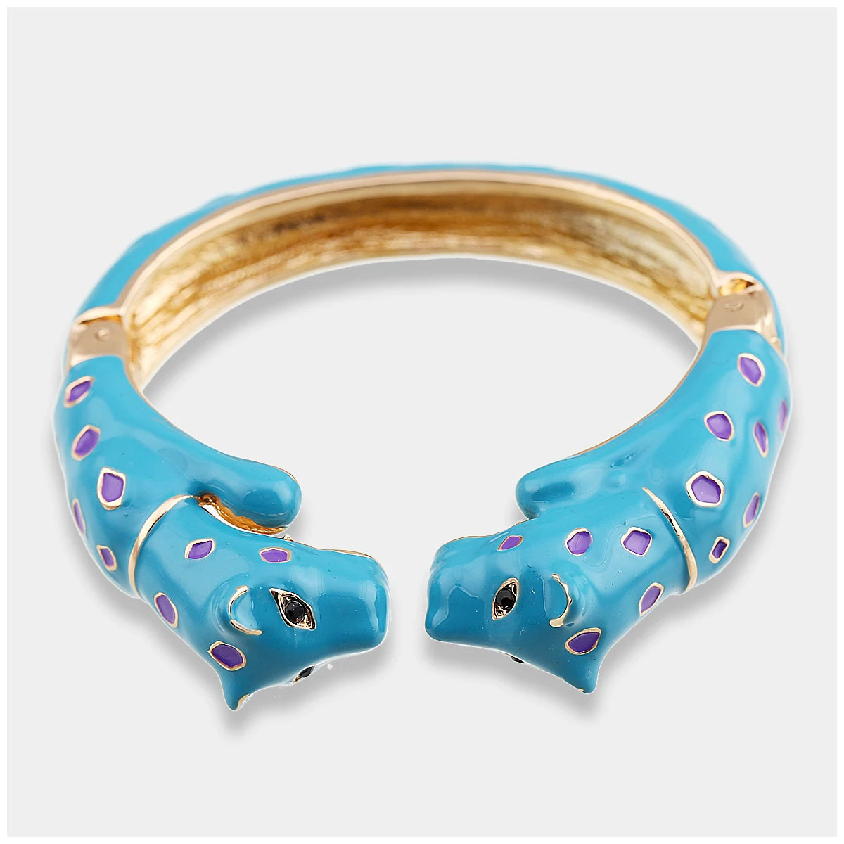 Fashion Colorful Double Leopard Cuff Bracelet for Women