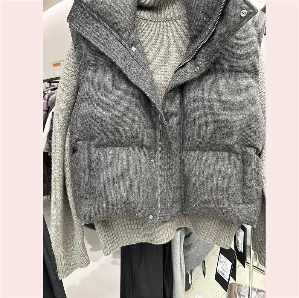 Zippered Womens Parka Vest
