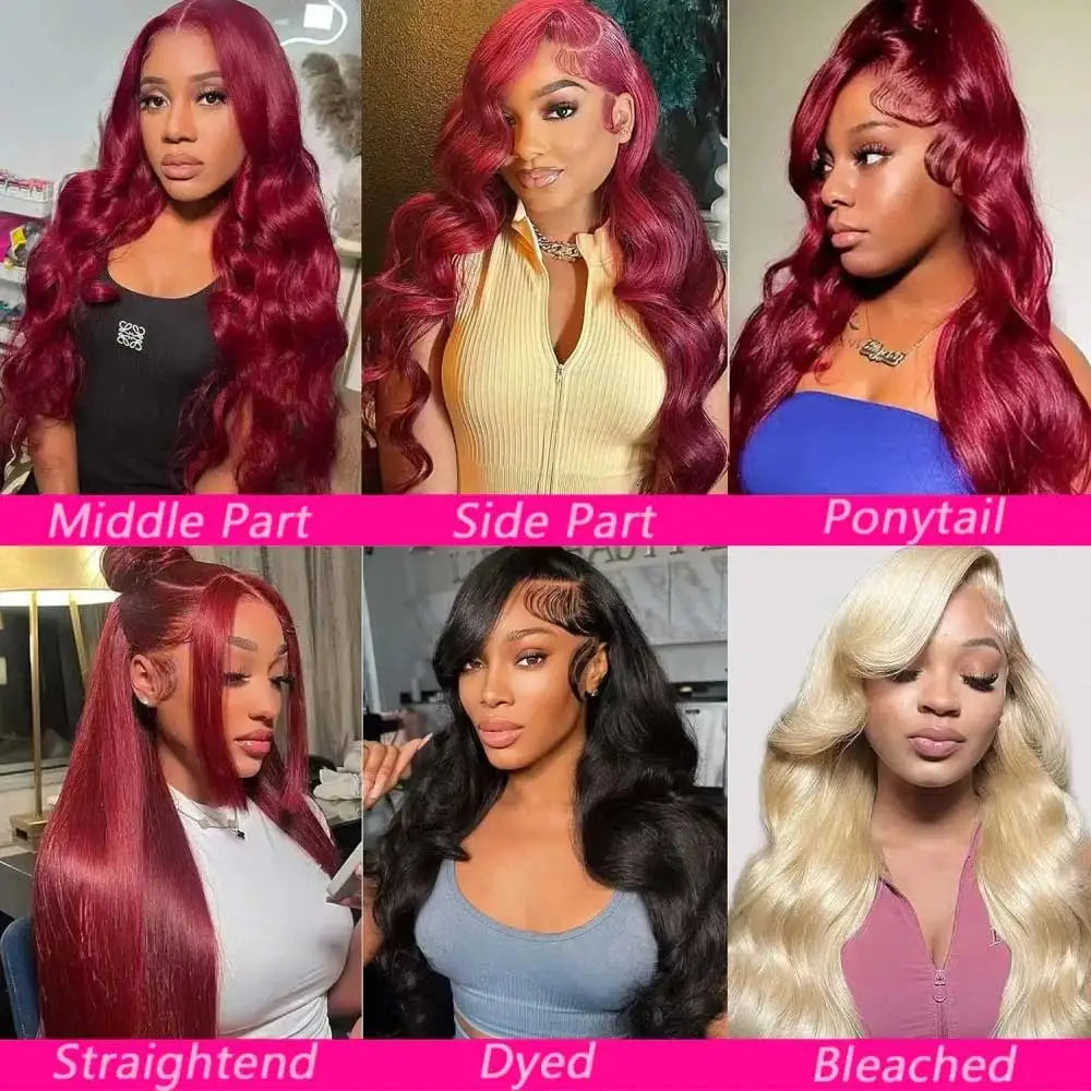 HD Transparent Remy Hair Body Wave Lace Front Wig for Women