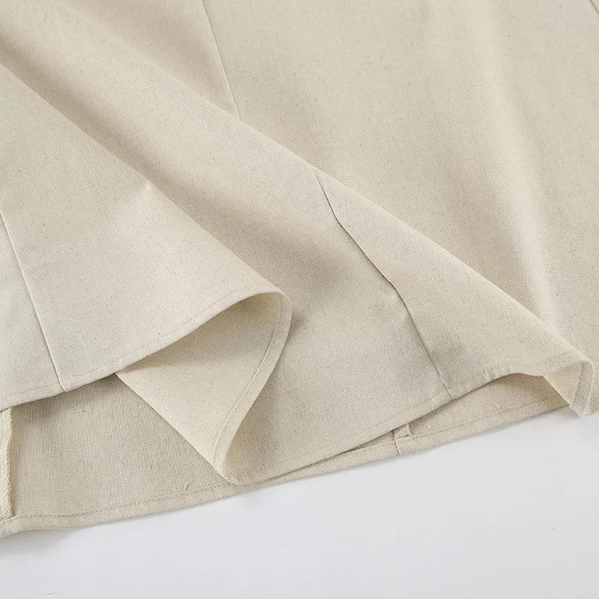 Solid Color Strapless Sleeveless Pocket Dress for Women