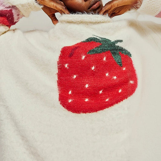 Fashion Printed Commuting Sweater Soft Warm Loose Sweater for Autumn Winter Casual Women's O Neck Long Sleeved Pullover Sweater