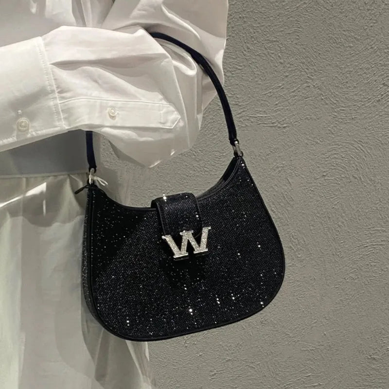 New Diamond-encrusted Handbag Luxury Diamond-encrusted Shiny Dinner Party Women's Handbag Diamond-encrusted Women's Shoulder Bag