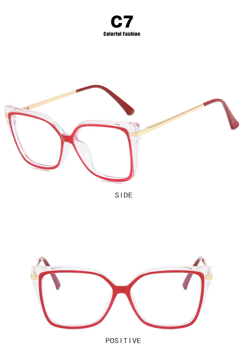 Leopard Square Frame Blue Light Blocking Reading Glasses For Women