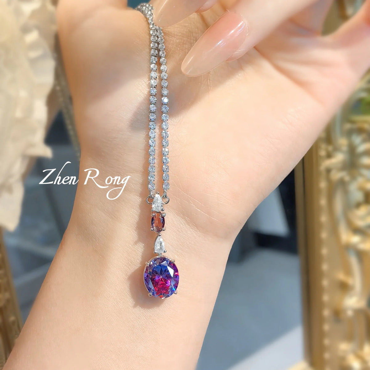 Elegant Oval Cubic Zirconia Wedding Jewelry Set for Women