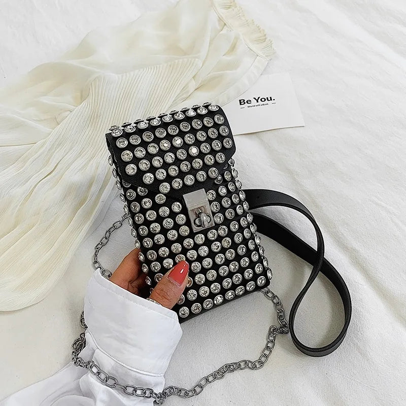 Rhinestone Crossbody Waist Bag