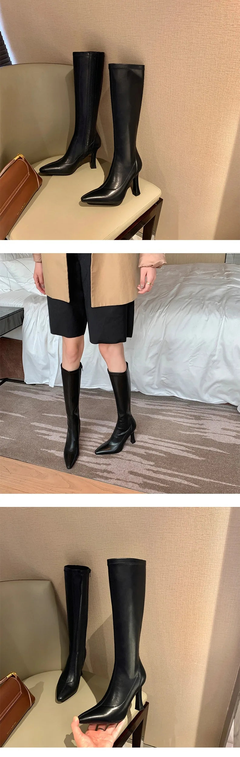 Square Heel Over The Knee Boots