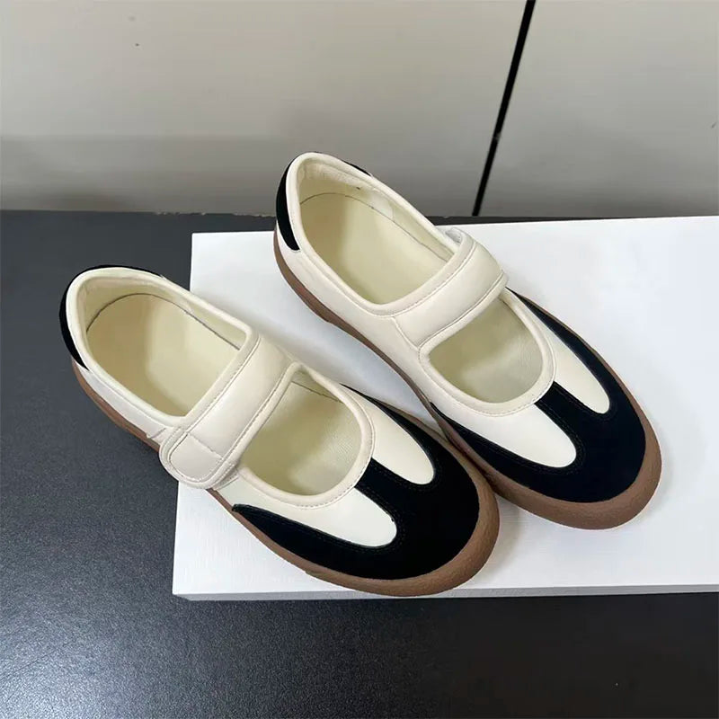 Casual Retro Suede Patchwork Lightweight Flats for Women