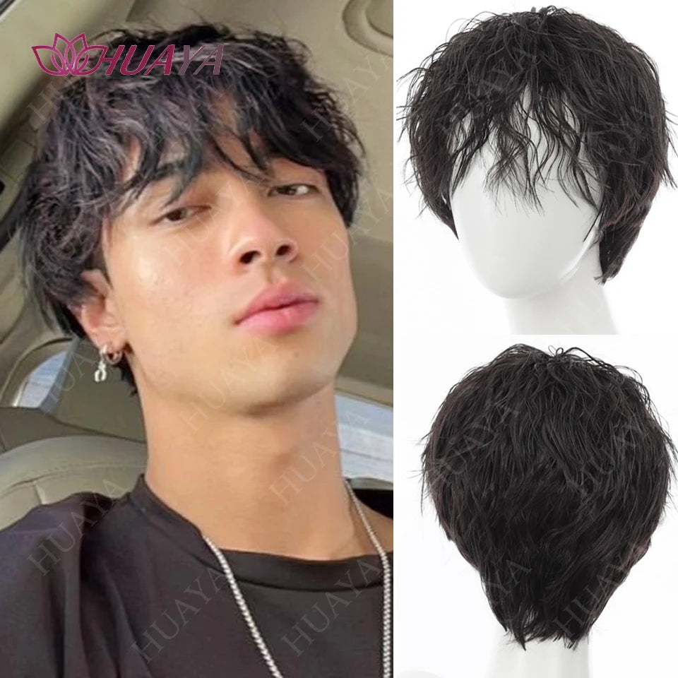 Heat Resistant Short Curly Synthetic Wig For Women