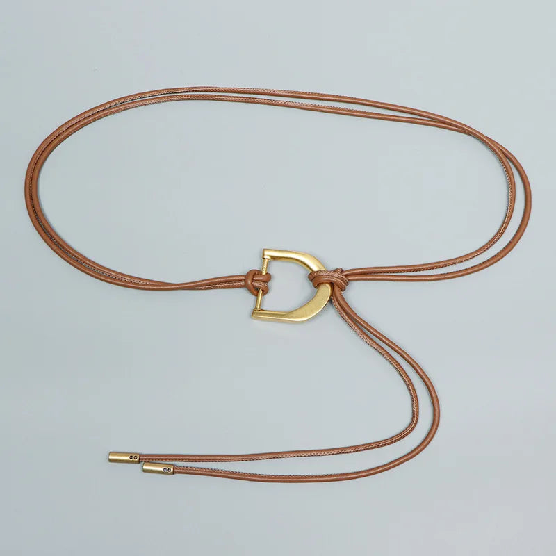 Fashion Braided Gold Knot Waist Chain Belt for Women