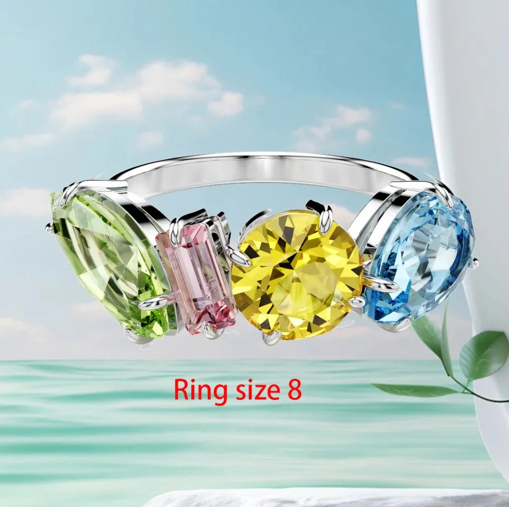 Mixed Cut Crystal Jewelry Set