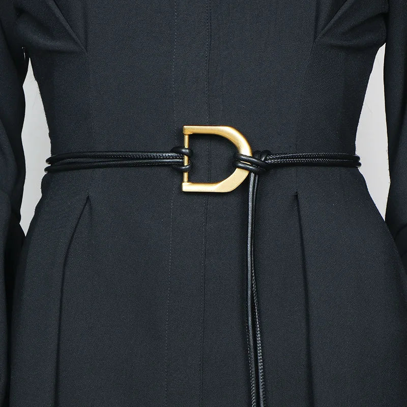 Fashion Braided Gold Knot Waist Chain Belt for Women