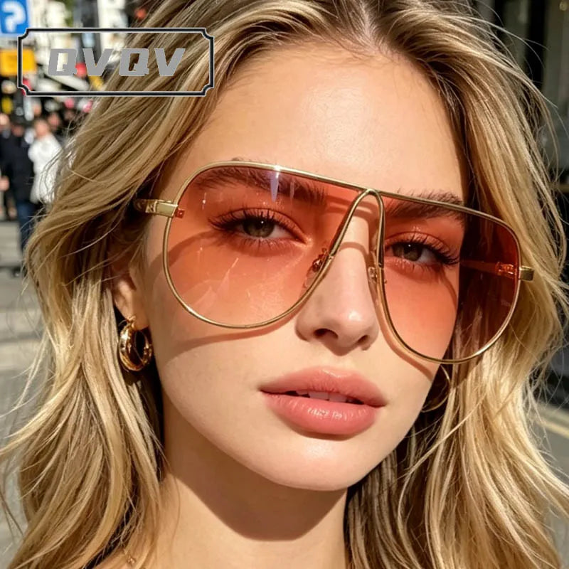 Oversized Gradient Pilot Sunglasses
