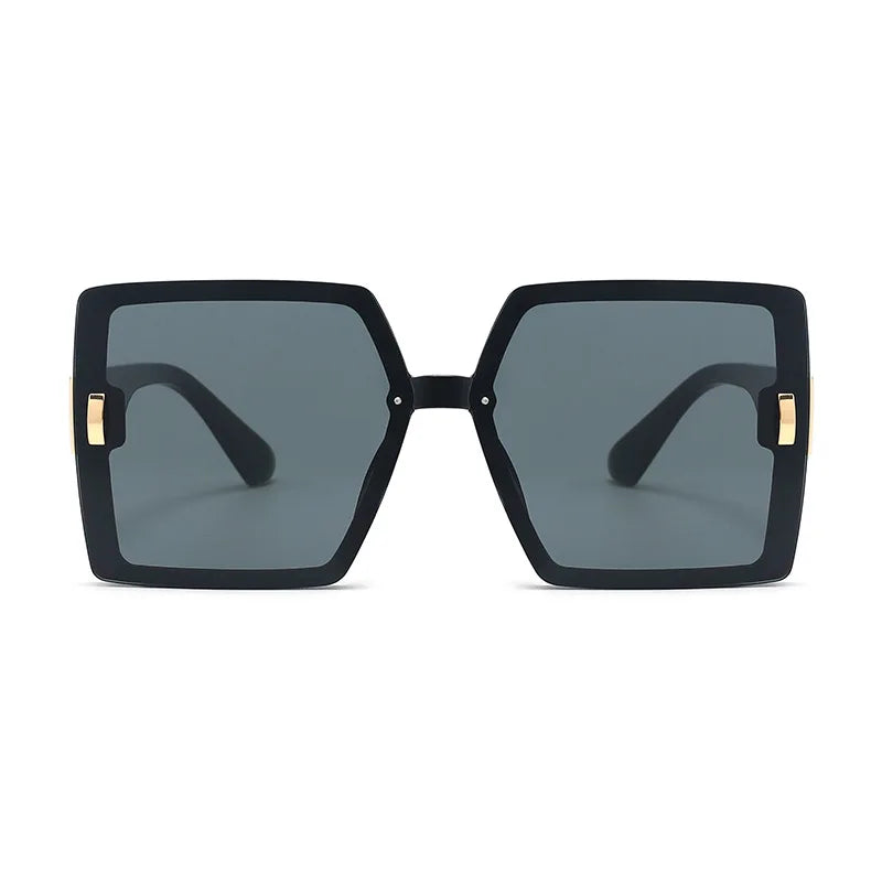 Oversized D-Shaped UV400 Fashion Sunglasses for Women
