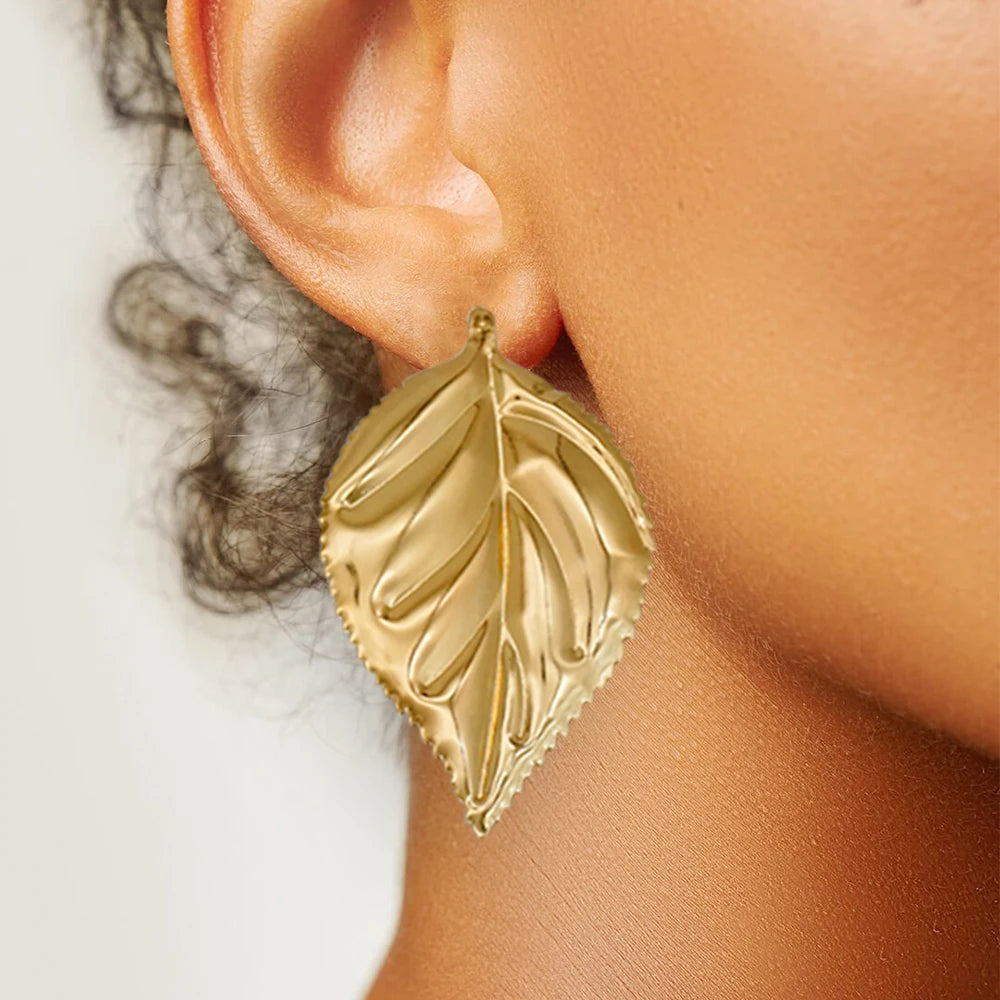 Fashion Jewelry Big Gold Color Round Geometric Earrings Dangle Drop Earrings For Women African Wedding Party Gifts