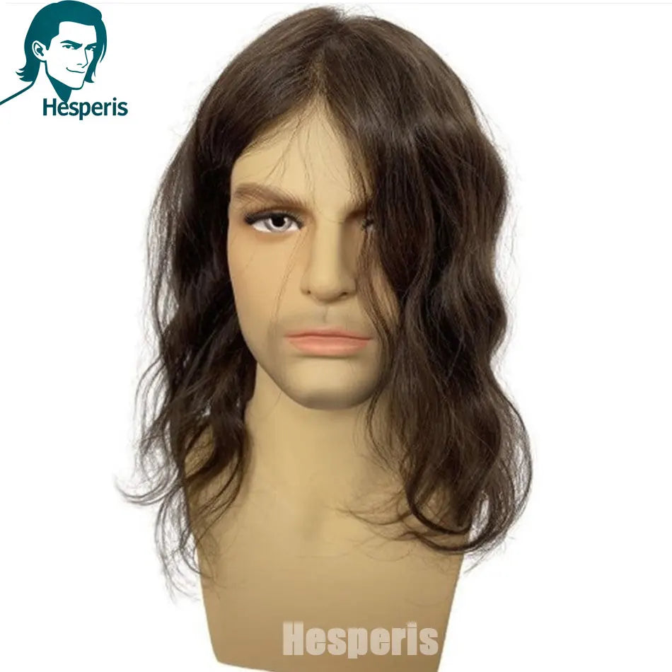 Natural Wave Brazilian Human Hair Lace Front Wig For Men
