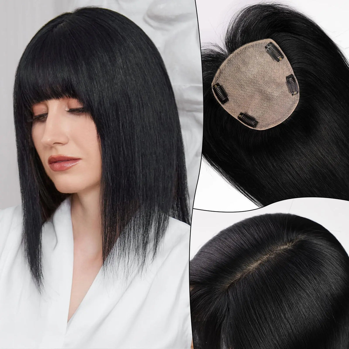 Golden Brown Blonde Mixed Remy Human Hair Topper for Women