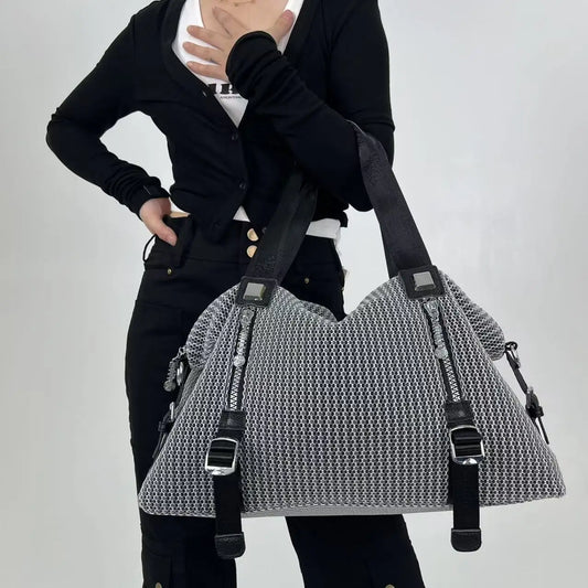 Retro Front Pocket Shoulder Bag