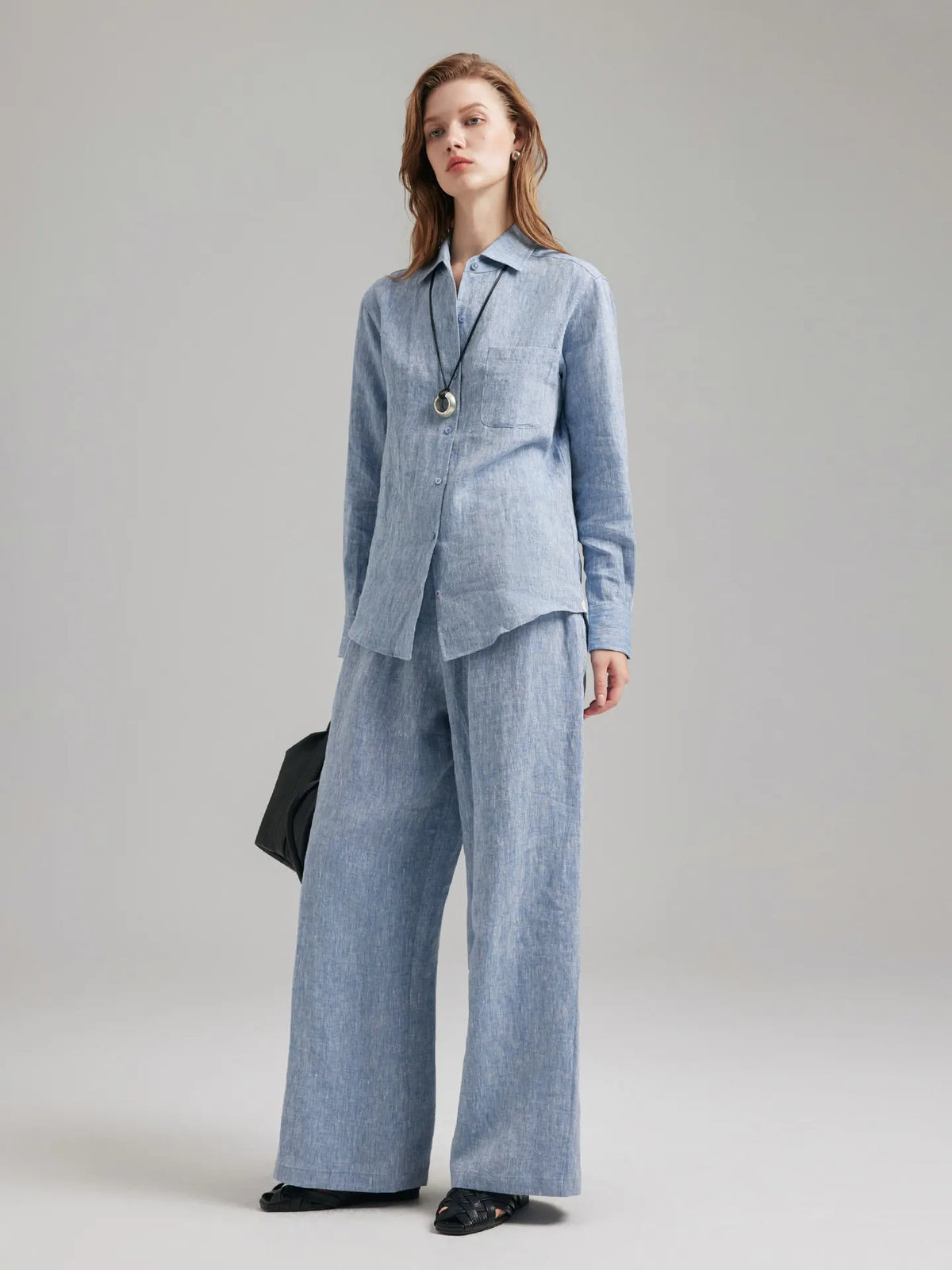 Casual Linen Long Sleeve Outfit Set For Women