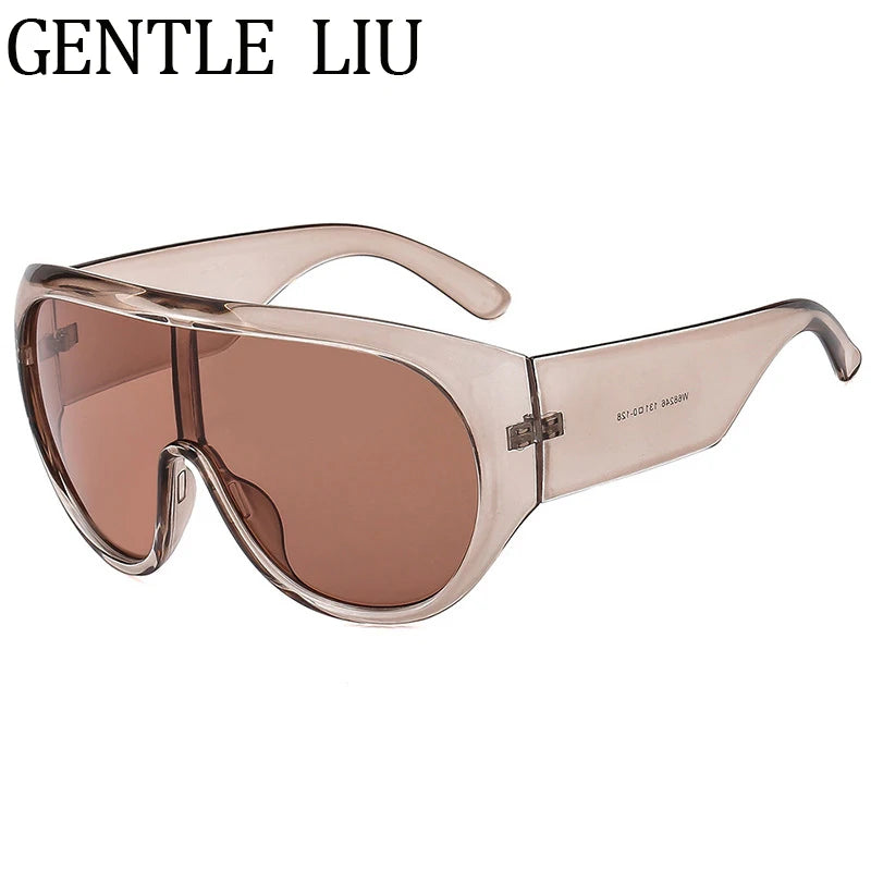 Oversized Futuristic Visor Shield Sunglasses for Women