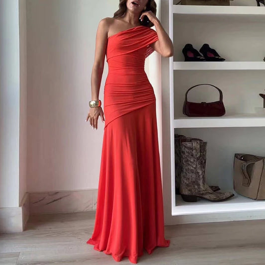 Asymmetrical One Shoulder Dress