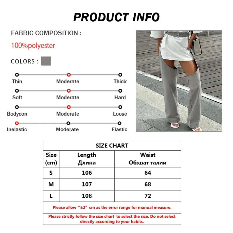 High Waist Hollow Out Trousers