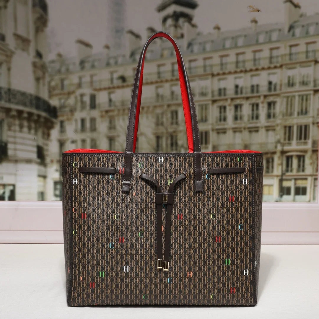 Lightweight Letter Print Shoulder Tote Bag for Women