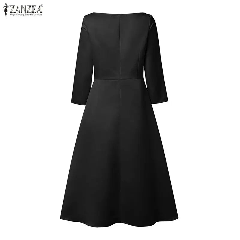 Satin Boatneck Midi Dress