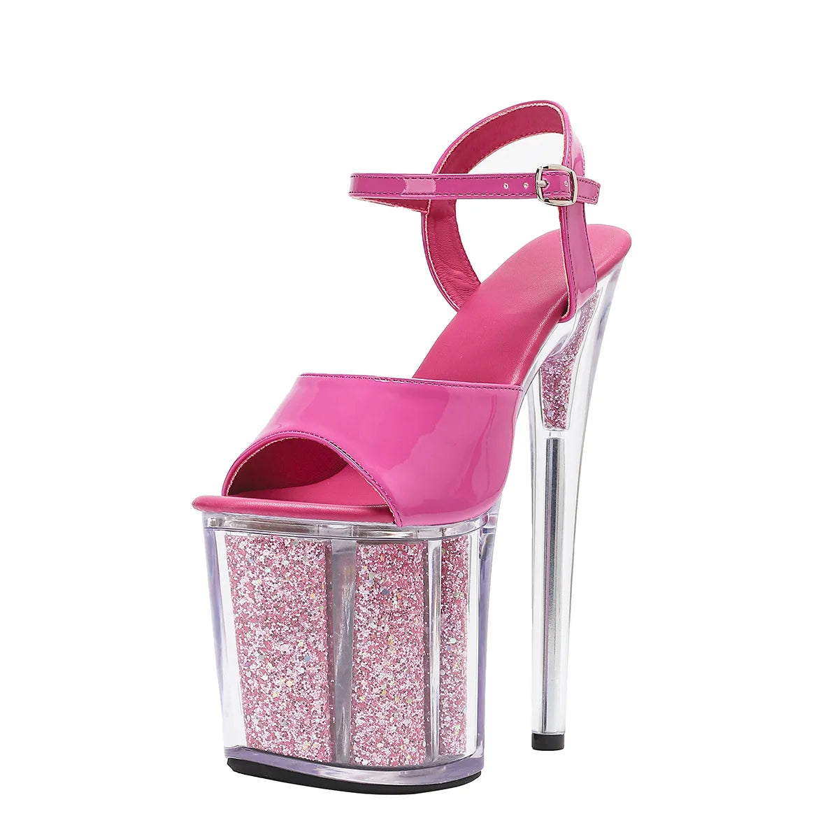 Crystal Clear Platform Nightclub Sandals for Women
