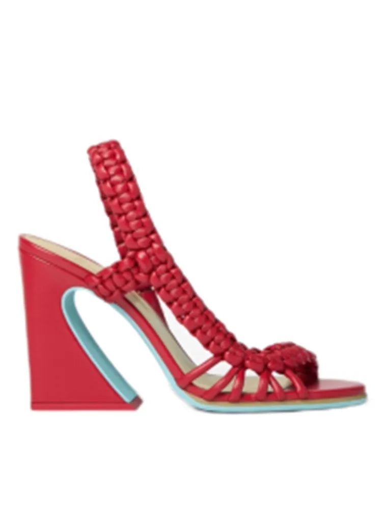 Fashionable Summer Woven High Heel Sandals for Women