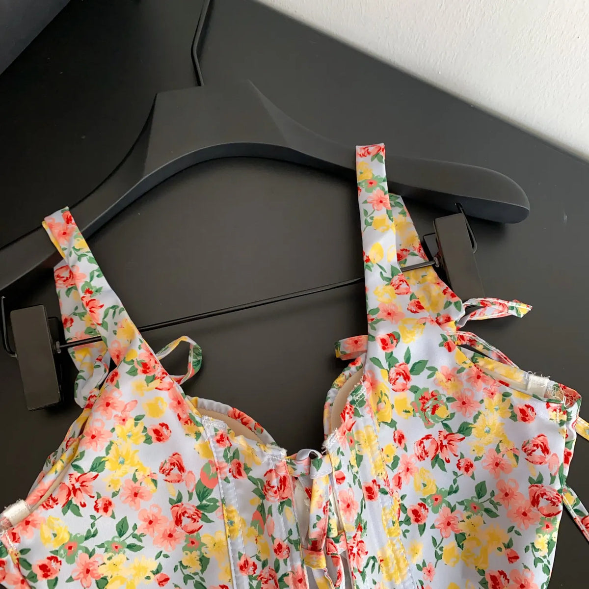 Summer Floral Lace-Up Corset Camisole Top for Women