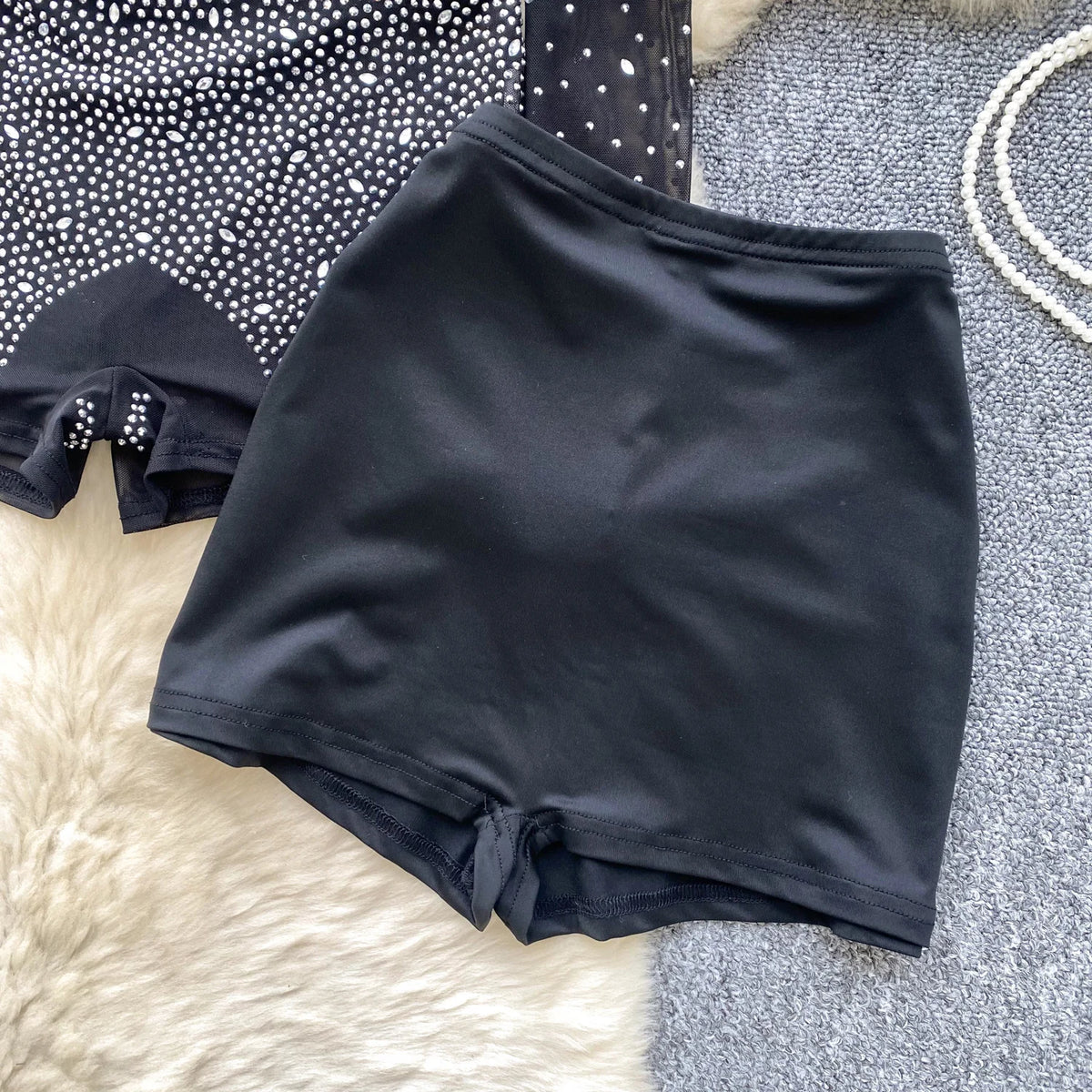 Sheer Long Sleeve Zipper Mesh Romper With Shorts for Women