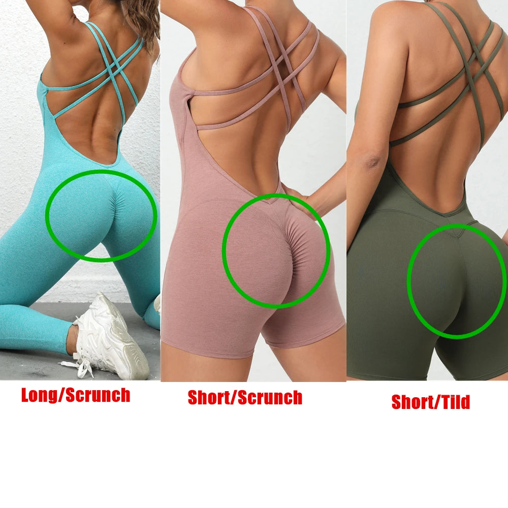 Cross-Back Pad Support Jumpsuit