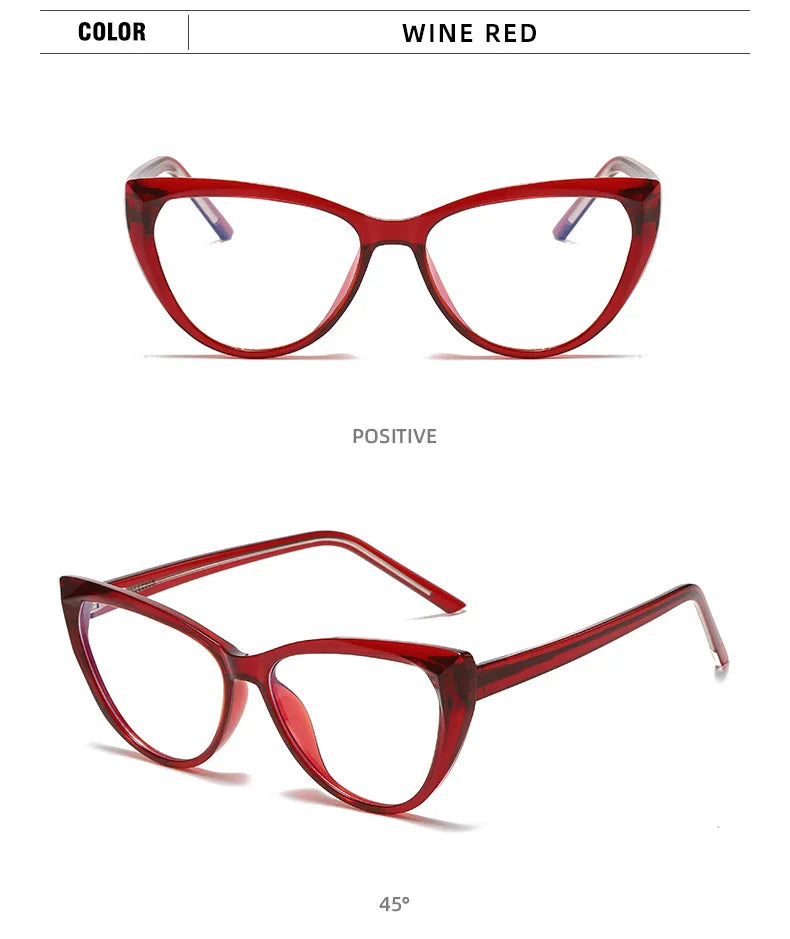 Stylish Transparent Cat Eye Reading Glasses for Women