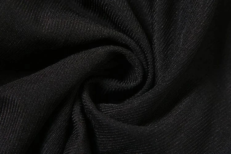 Weird Puss Tassel Applique Crop Tops Women Single-Breasted Half-High Neck Tassel Midnight Hottie Versatile Street Skinny T-Shirt