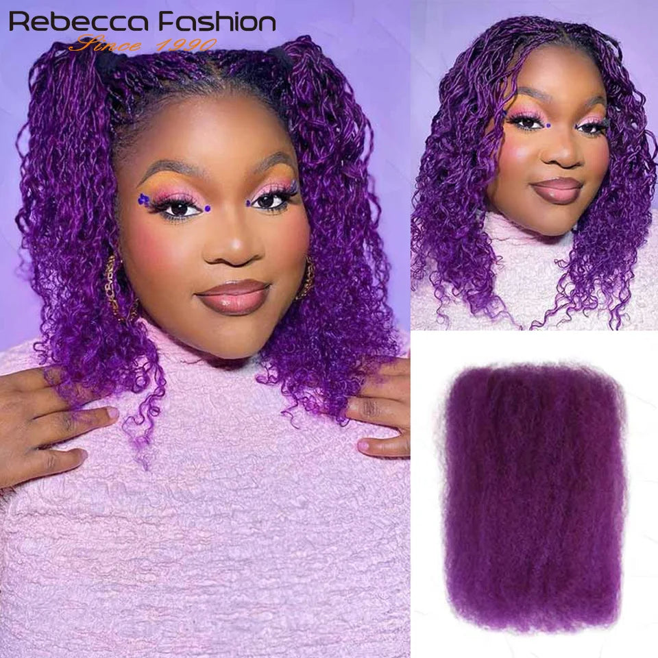 Natural Afro Kinky Bulk Braiding Hair Extensions for Women