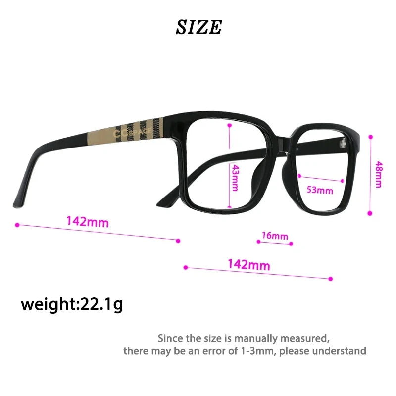 Retro Square Anti Blue Light Reading Glasses for Women