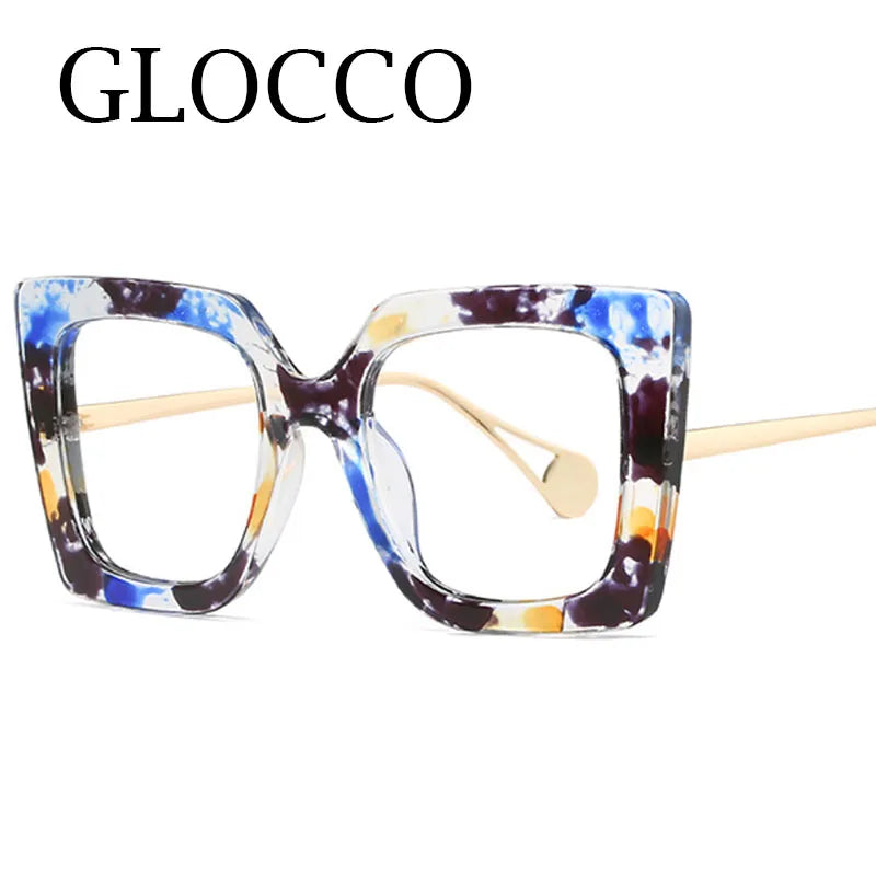 Oversized Leopard Blue Light Blocking Reading Glasses for Women