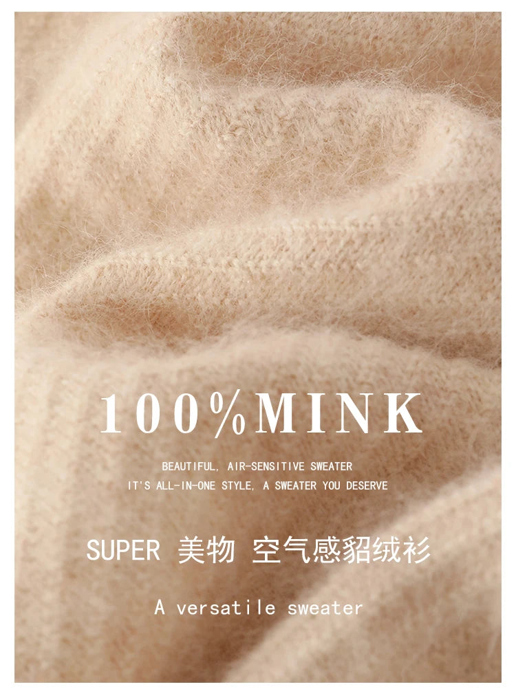 Warm Loose Fit Jacquard Knit High Neck Knee Length Dress for Women